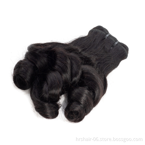 Wholesale 100%  bouncy Fumi Hair Double Drawn Raw cambodian hair unprocessed fumi curl hair